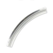 Tube 35x4mm Rhodium tone  x1|raw }}