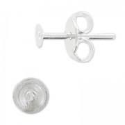 Flat pad earstuds 3.5mm Silver-colored x2|raw }}