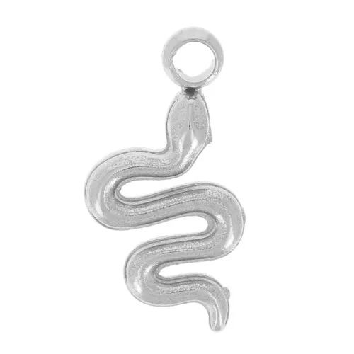 10x5mm 304L stainless steel Snake charm x1