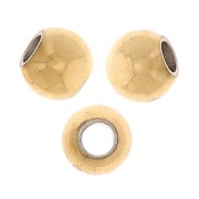 2.5mm Stainless steel 304L Round beads - Gold x10|raw }}