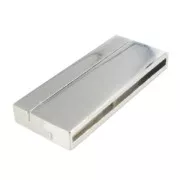 Magnetic clasp 42x17mm Rhodium tone x1