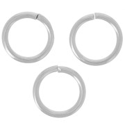 8x1mm jumprings open - Silver Tone x50
