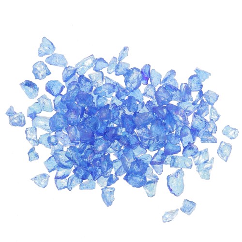 Crushed glass chips for resin - Irregular shine - Cobalt Blue AB x7g