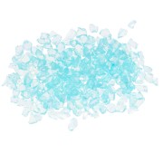 Crushed glass chips for resin - Irregular shine - Sky blue AB x7g|raw }}