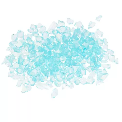 Crushed glass chips for resin - Irregular shine - Sky blue AB x7g