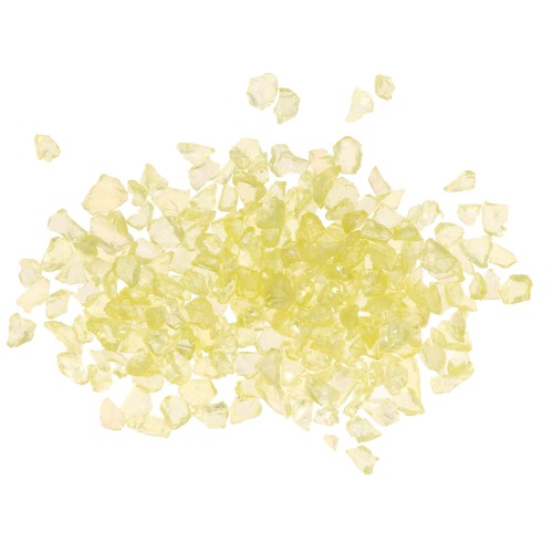 Crushed glass chips for resin - Irregular shine - Yellow AB x7g