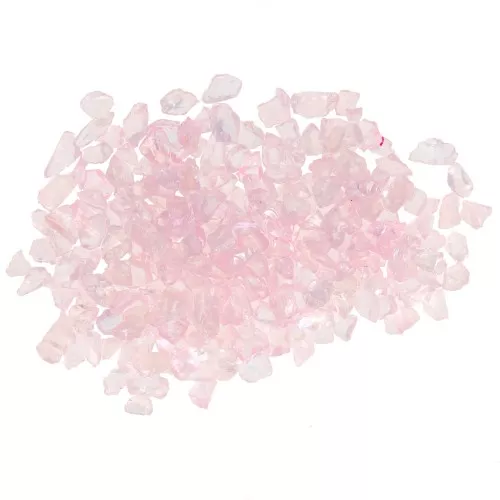 Crushed glass chips for resin - Irregular shine - Light pink AB x7g