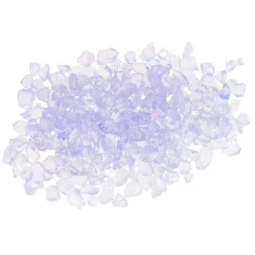 Crushed glass chips for resin - Irregular shine - Blue AB x7g