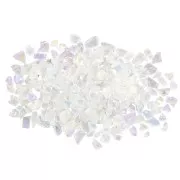 Crushed glass chips for resin - Irregular shine - Crystal AB x7g