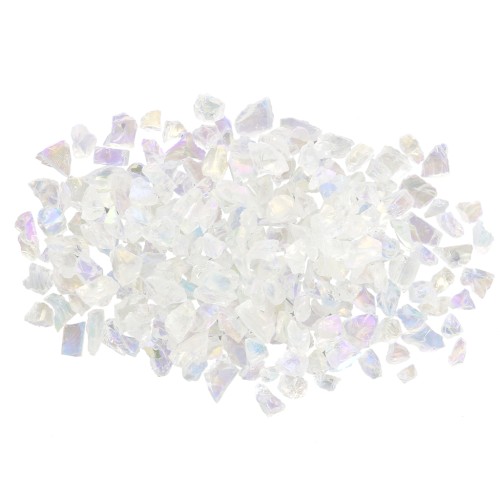 Crushed glass chips for resin - Irregular shine - Crystal AB x7g