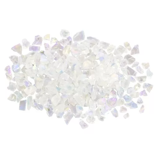 Crushed glass chips for resin - Irregular shine - Crystal AB x7g