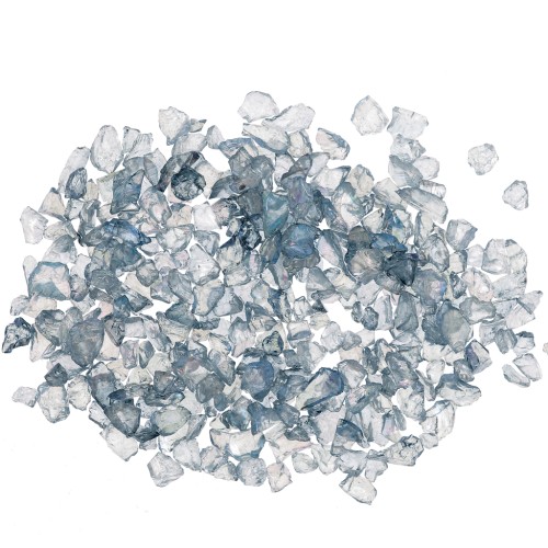 Crushed glass chips for resin - Irregular shine - AB Grey x7g