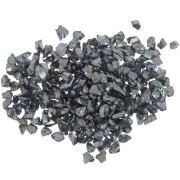 Crushed glass chips for resin - Irregular shine - Metallic black x10g