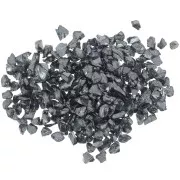 Crushed glass chips for resin - Irregular shine - Metallic black x10g