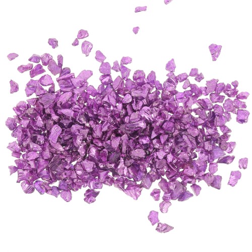 Crushed glass chips for resin - Irregular shine - Metallic violet x10g