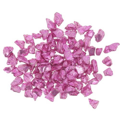 Crushed glass chips for resin - Irregular shine - Fuchsia metallic x10g