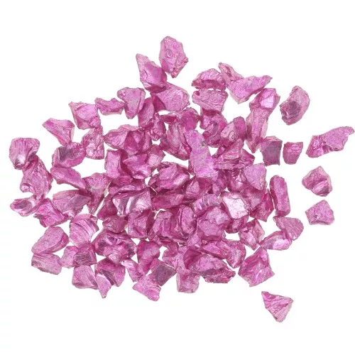 Crushed glass chips for resin - Irregular shine - Fuchsia metallic x10g