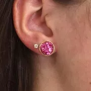 Crushed glass chips for resin - Irregular shine - Fuchsia metallic x10g