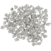 Crushed glass chips for resin - Irregular shine - Silver x10g