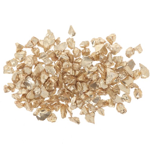 Crushed glass chips for resin - Irregular shine - Gold x10g