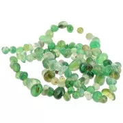 Perles nuggets irréguliers 4 - 6 mm pierre gemme - Agate verte x41cm