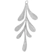 56x24mm 304L stainless steel Leaf pendants x2