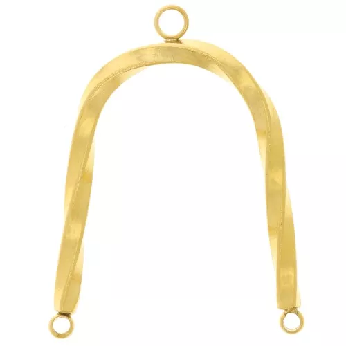 31x22mm 304L stainless steel U-shaped spacers - Gold x2