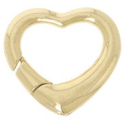 20x22mm Heart-shaped lobster clasp - Gold Tone x1