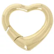 20x22mm Heart-shaped lobster clasp - Gold Tone x1