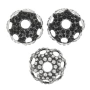 Filigreed saucers 4mm Old silver tone x20|raw }}