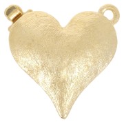 17x16.5mm Textured heart clip clasp - Gold Tone x1|raw }}