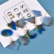 Silicone mold for making resin star - moon pendants - Transparent x1