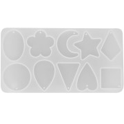 Silicone mold for making resin star - moon pendants - Transparent x1