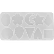 Silicone mold for making resin star - moon pendants - Transparent x1