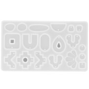 Silicone mold for geometric resin pendants - Transparent x1|raw }}