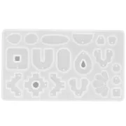 Silicone mold for geometric resin pendants - Transparent x1