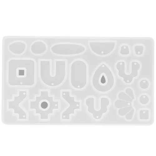 Silicone mold for geometric resin pendants - Transparent x1