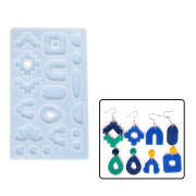 Silicone mold for geometric resin pendants - Transparent x1