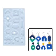 Silicone mold for geometric resin pendants - Transparent x1