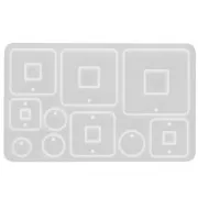 Silicone mold for resin pendants and spacers -Transparent x1