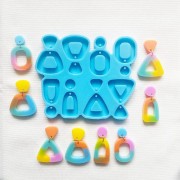 Trapezoid and Triangle earrings silicone mold for epoxy resin x1