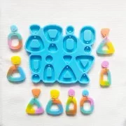 Trapezoid and Triangle earrings silicone mold for epoxy resin x1