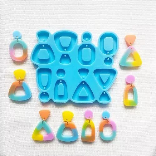 Trapezoid and Triangle earrings silicone mold for epoxy resin x1