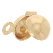 6mm clamshell beads - gold tone x10