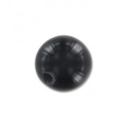 Half-drilled beads 6mm Black Onyx x2