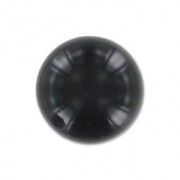 Half-drilled beads 8mm Black Onyx x2