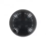 Half-drilled beads 8mm Black Onyx x2