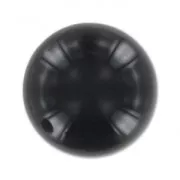 Half-drilled beads 10mm Black Onyx x2