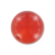 Half-drilled beads 8mm Red Onyx x2