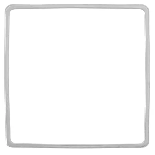 30mm square weaving and mounting ring - Silver Tone x1